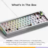 Mechanische Tastatur GLORIOUS GMMK 3 PRO 65% Barebones kabelgebunden Silber — 65% USB RGB, 2 m Kabel