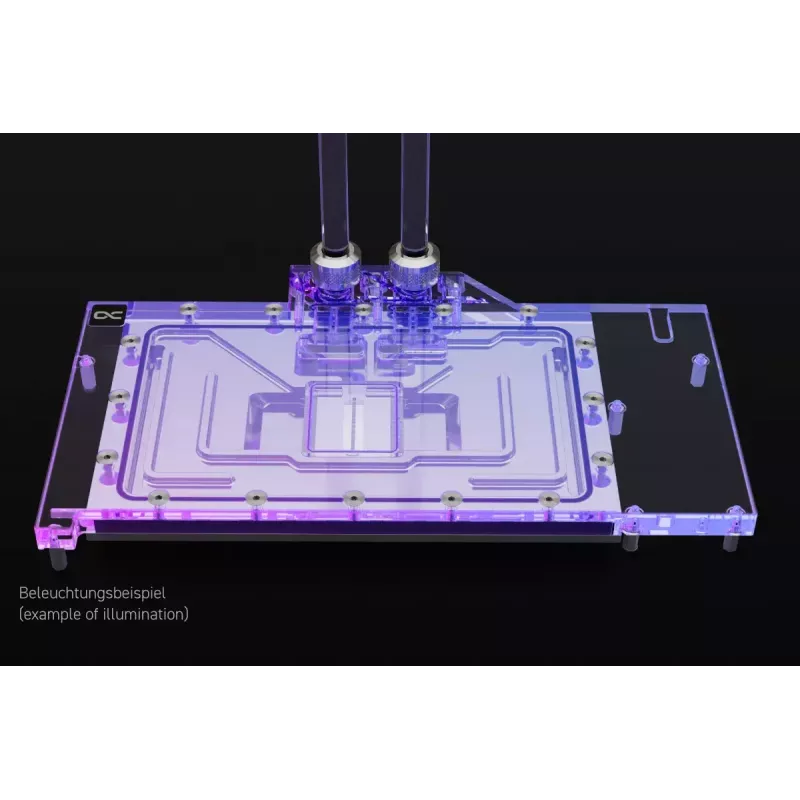 Wasserblock + Backplate Alphacool Eisblock Aurora Acryl Aluminium Kupfer Transparent