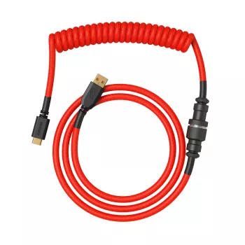 Gespiraltes USB-Kabel GLORIOUS für GMMK Crimson Red — abnehmbares Tastaturkabel, spiralförmiges Design