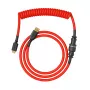 Gespiraltes USB-Kabel GLORIOUS für GMMK Crimson Red — abnehmbares Tastaturkabel, spiralförmiges Design