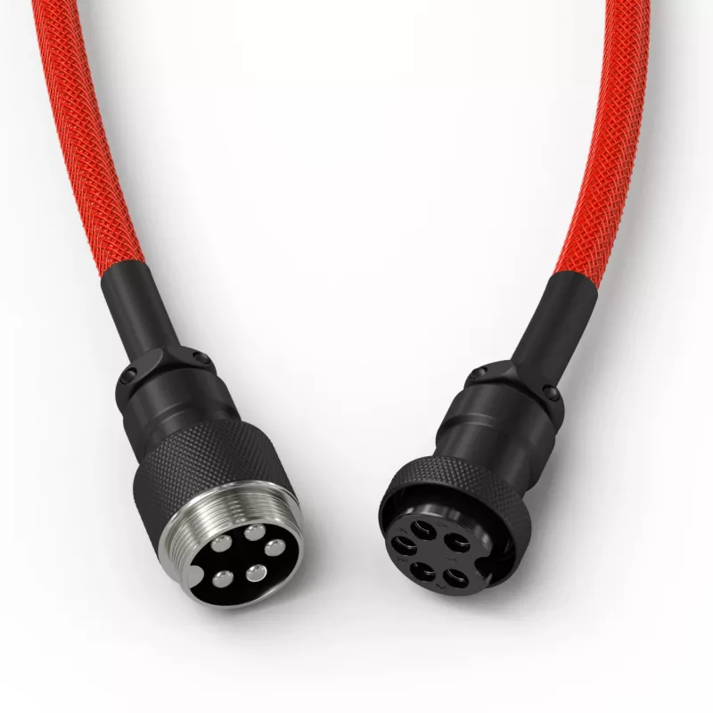 Gespiraltes USB-Kabel GLORIOUS für GMMK Crimson Red — abnehmbares Tastaturkabel, spiralförmiges Design