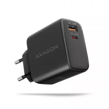 Ladegerät Axagon ACU-PQ45 QC 3.0 4.0 AFC FCP PPS PD 45W Schwarz