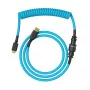 Gespiralkabel USB GLORIOUS GMMK Electric Blue — Abnehmbares Tastaturkabel, rechtwinklige Stecker