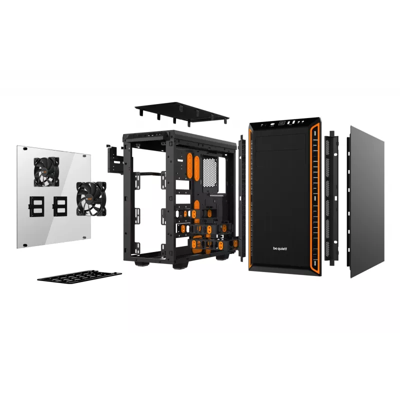 be quiet Pure Base 600 Window Midi Tower Schwarz, Orange