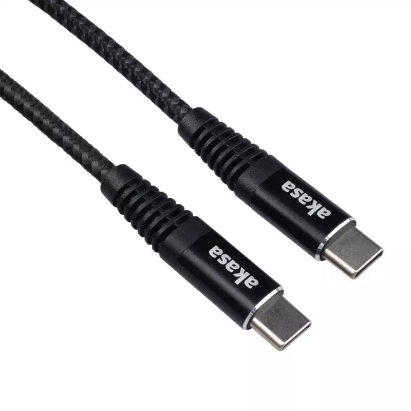 USB-Kabel Akasa AK-CBUB54-10BK 1 m USB-C Schwarz