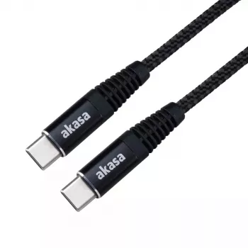 USB-Kabel Akasa AK-CBUB54-10BK 1 m USB-C Schwarz