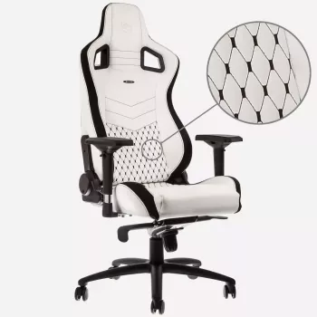 Gepolsterter Sitz Gaming-Stuhl noblechairs Epic Schwarz Weiß