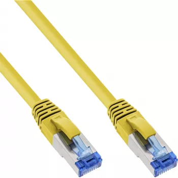 InLine Patchkabel S/FTP PiMF Cat.6A halogenfrei 500MHz gelb 0,5m