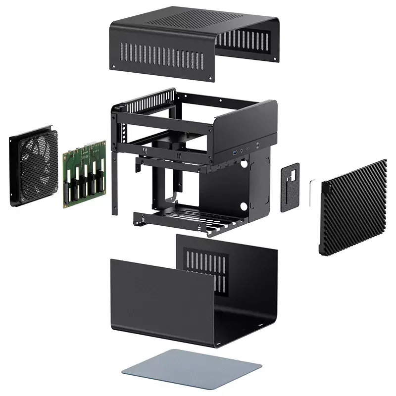 PC-Gehäuse Jonsbo N2 Cube Schwarz