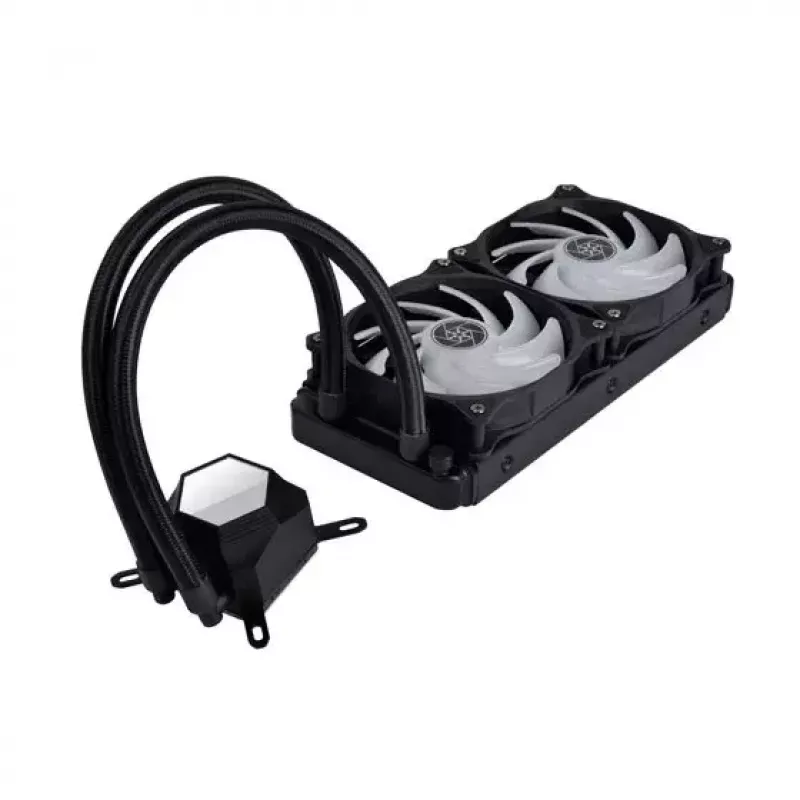 All-in-One-Flüssigkeitskühler Silverstone PF240-ARGB 12 cm Schwarz
