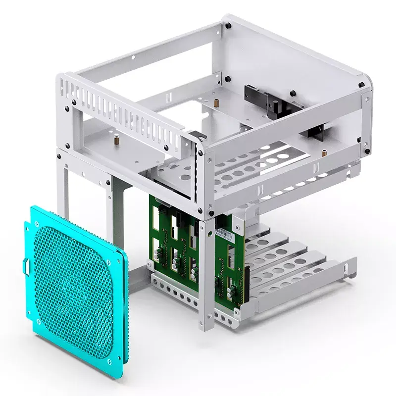 PC-Gehäuse Jonsbo N2 Cube White SFX 120mm Lüfter 2.5 3.5 HDD