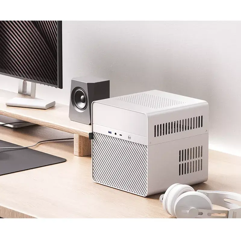 PC-Gehäuse Jonsbo N2 Cube White SFX 120mm Lüfter 2.5 3.5 HDD