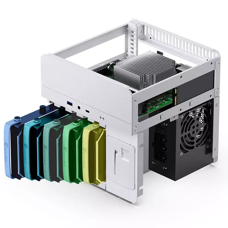 PC-Gehäuse Jonsbo N2 Cube White SFX 120mm Lüfter 2.5 3.5 HDD