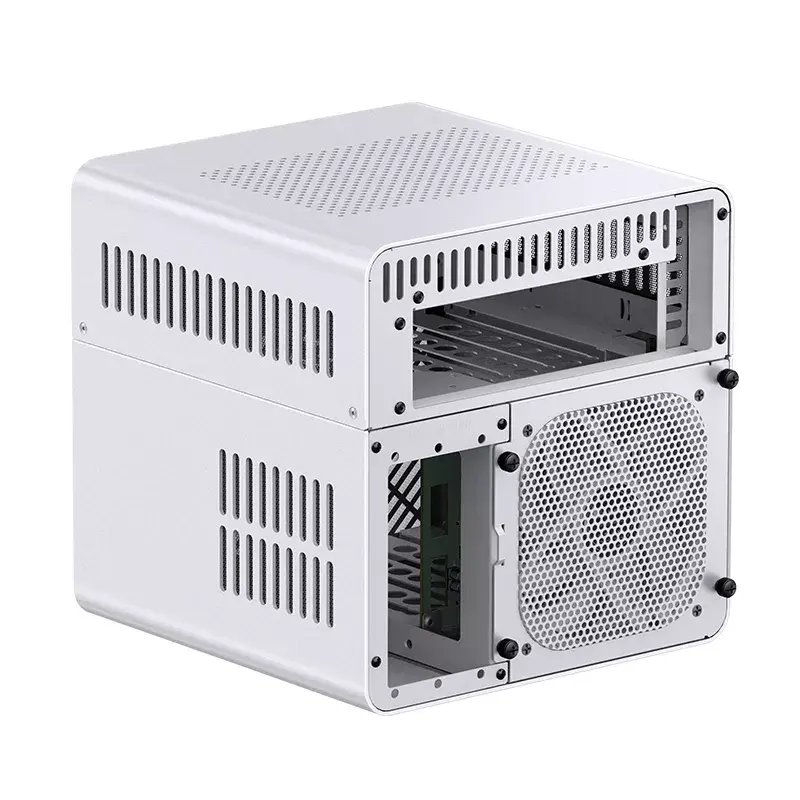 PC-Gehäuse Jonsbo N2 Cube White SFX 120mm Lüfter 2.5 3.5 HDD