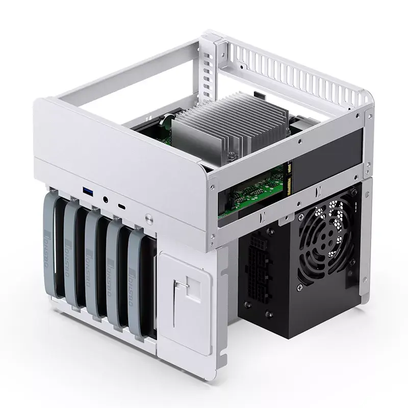 PC-Gehäuse Jonsbo N2 Cube White SFX 120mm Lüfter 2.5 3.5 HDD