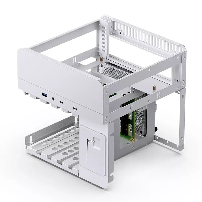 PC-Gehäuse Jonsbo N2 Cube White SFX 120mm Lüfter 2.5 3.5 HDD