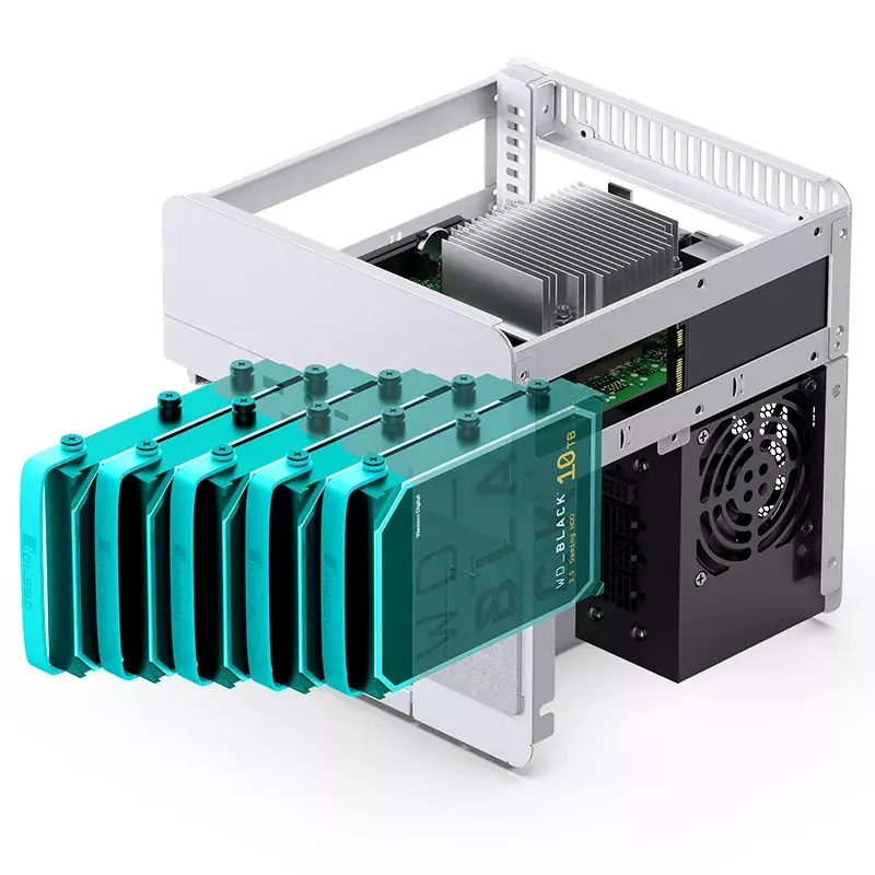PC-Gehäuse Jonsbo N2 Cube White SFX 120mm Lüfter 2.5 3.5 HDD
