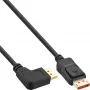 InLine DisplayPort 1.4 Kabel, 8K4K, links abgewinkelt, schwarz/gold, 2m
