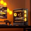 Computer-Gehäuse Jonsbo D400 Midi Tower ATX Tempered Glass – Schwarz