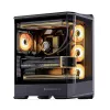 Computer-Gehäuse Jonsbo D400 Midi Tower ATX Tempered Glass – Schwarz