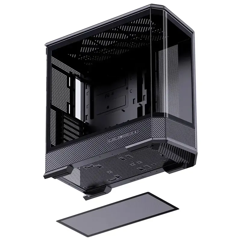 Computer-Gehäuse Jonsbo D400 Midi Tower ATX Tempered Glass – Schwarz