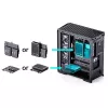 Computer-Gehäuse Jonsbo D400 Midi Tower ATX Tempered Glass – Schwarz
