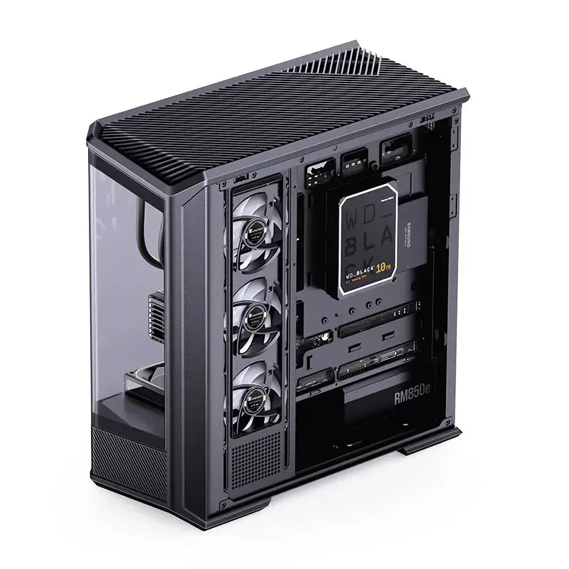 Computer-Gehäuse Jonsbo D400 Midi Tower ATX Tempered Glass – Schwarz