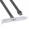 InLine PCI-Slot-Blende, USB-C auf USB 3.2 Frontblende Key-A intern, 0,5 m