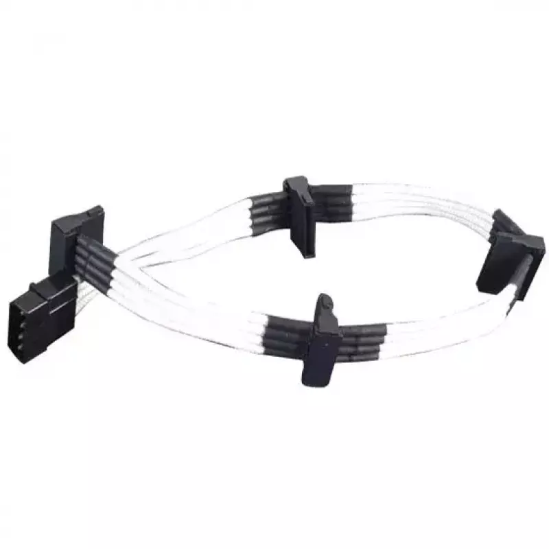 Kabel Silverstone SST-PP07-BTSW 0,3m Molex 4p auf 4xSATA