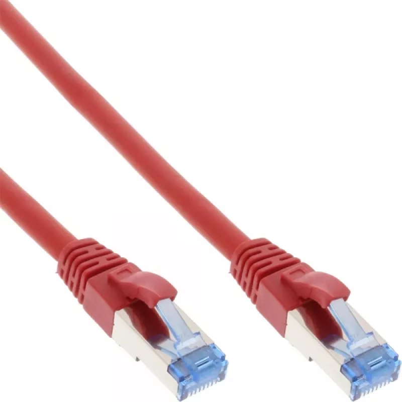 InLine Patch Kabel S/FTP PiMF Cat.6A halogen free 500MHz red 2m