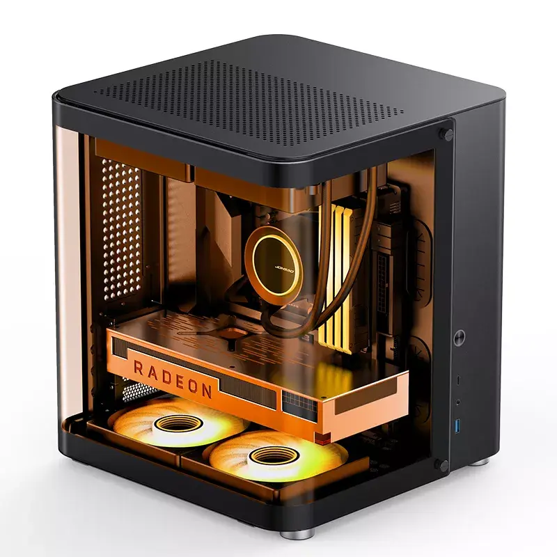 PC-Gehäuse Jonsbo TK-1 2.0 Mini Tower Schwarz
