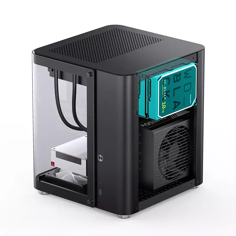 PC-Gehäuse Jonsbo TK-1 2.0 Mini Tower Schwarz