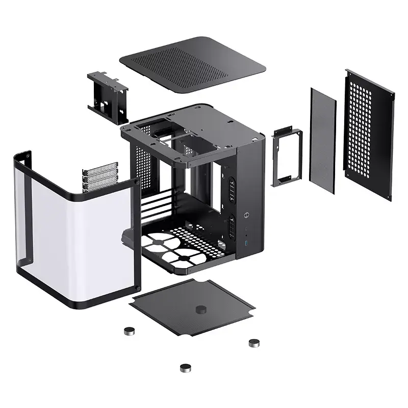 PC-Gehäuse Jonsbo TK-1 2.0 Mini Tower Schwarz