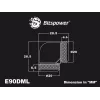 Kompressionswinkel BitsPower Carbon Schwarz BP-CBE90DML — Messing-90°-Fitting, schwarze Carbon-Optik, 1 Stück