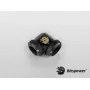 Kompressionswinkel BitsPower Carbon Schwarz BP-CBE90DML — Messing-90°-Fitting, schwarze Carbon-Optik, 1 Stück