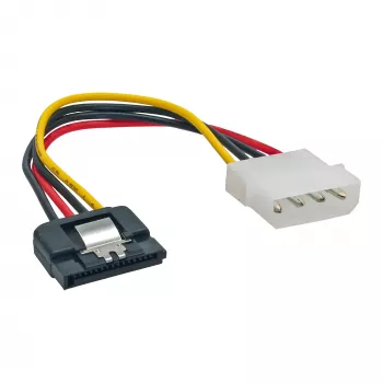 InLine SATA Stromadapterkabel 4-Pin Molex / 15-Pin SATA mit Verriegelung 0,15 m