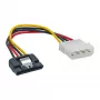 InLine SATA Stromadapterkabel 4-Pin Molex / 15-Pin SATA mit Verriegelung 0,15 m