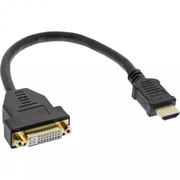 InLine HDMI-DVI Adapter HDMI A Stecker / DVI Buchse 0,2 m