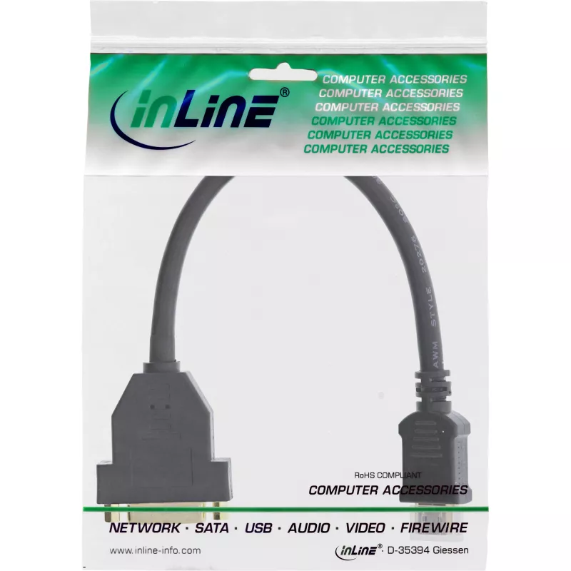 InLine HDMI-DVI Adapter HDMI A Stecker / DVI Buchse 0,2 m
