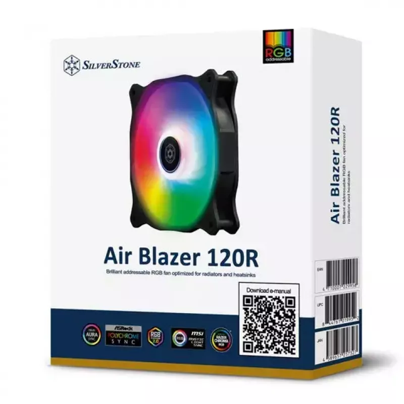 Lüfter Silverstone Air Blazer 120R 12 cm Schwarz Transparent Hydraulisches Lager