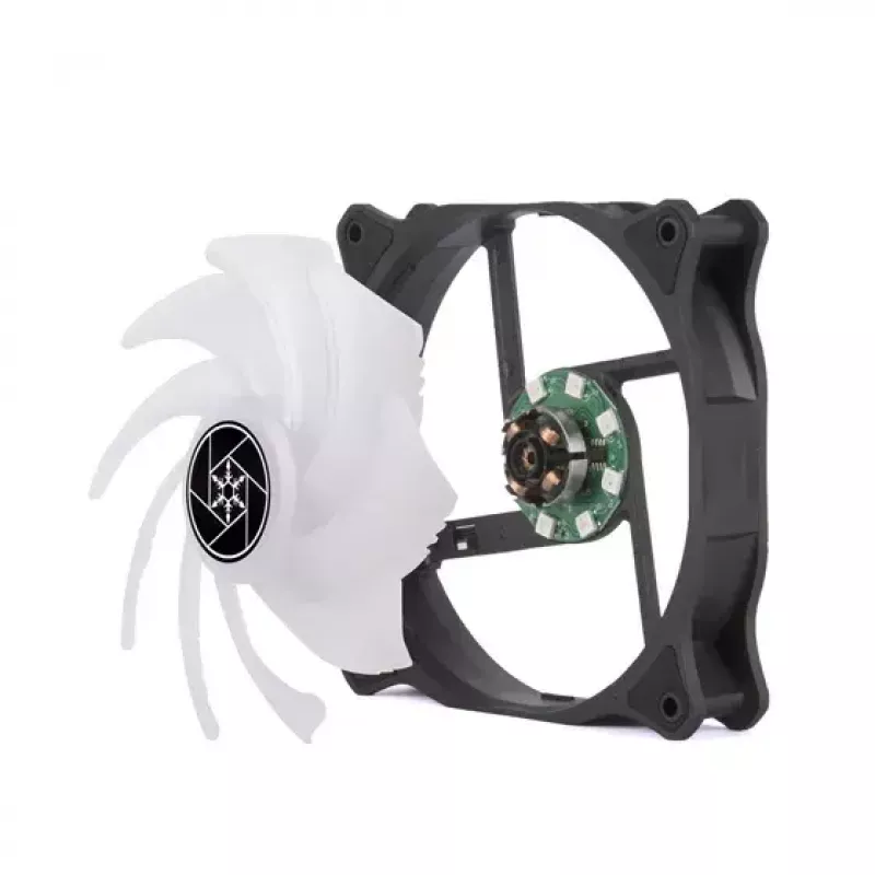Lüfter Silverstone Air Blazer 120R 12 cm Schwarz Transparent Hydraulisches Lager