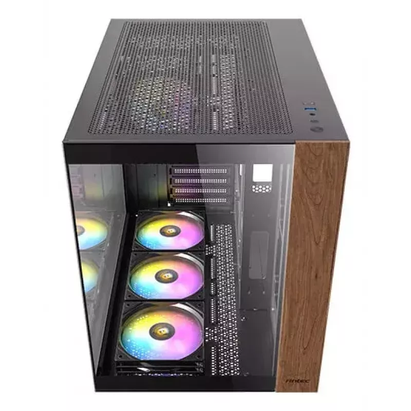PC-Gehäuse Antec CX800 Midi Tower Schwarz, Holzoptik