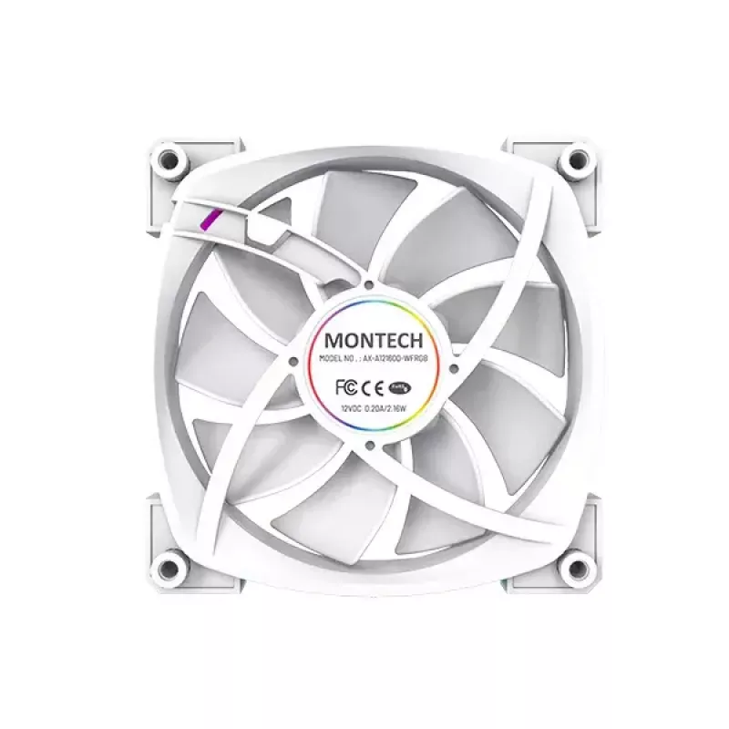 Lüftermodul Montech AX120 PWM 120mm 12V 3-pin 4-pin Weiß