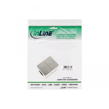 InLine Cat.6 Adapter, voll geschirmtes Metall, 2x RJ45-Buchse/Buchse, direkt