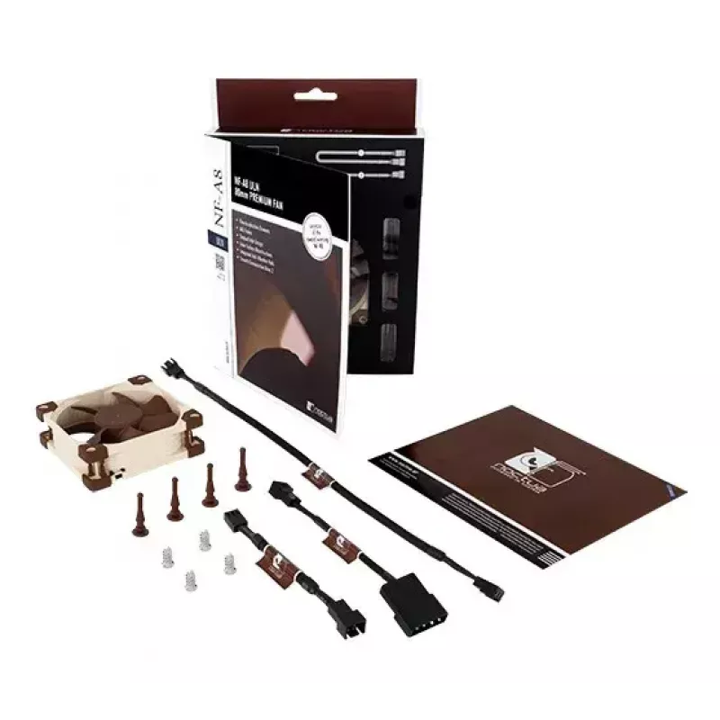 Noctua NF-A8 ULN Lüfter — 80 mm Gehäuselüfter, 12 V, 1100–1400 U/min, 34,8 m³/h, 0,6 W, 6,5–10,4 dB