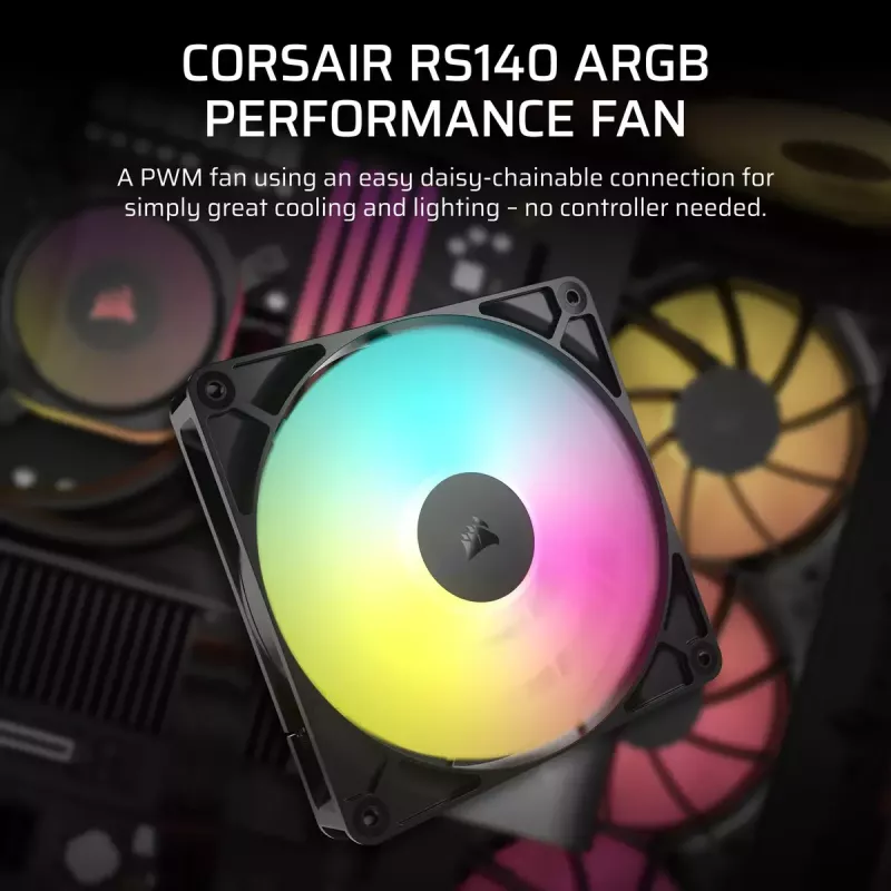 Fan Corsair RS140 ARGB 14 cm Schwarz 330-1700 U/min