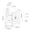 InLine Wandhalterung, für Monitore bis 69 cm (27 Zoll), max. 15 kg