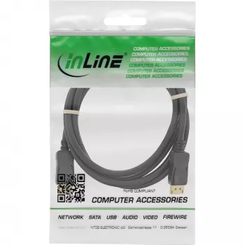 InLine DisplayPort-Kabel, schwarz, vergoldet, 2 m