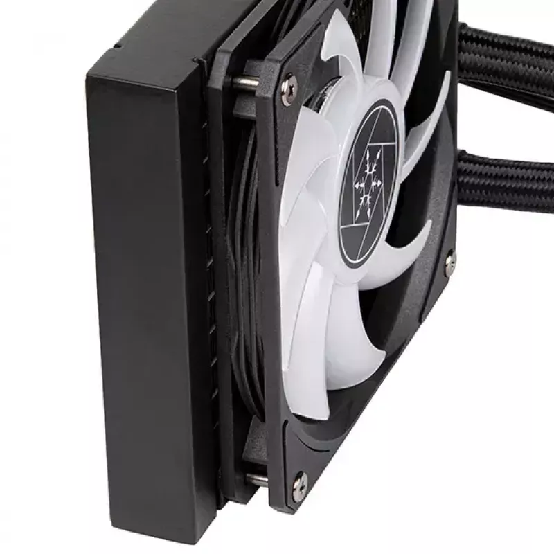 Flüssigkeitskühlungsset Silverstone VIDA 120 schlank 12 cm Schwarz 300-1800 RPM