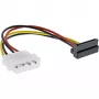 InLine SATA-Stromadapterkabel 1x 4-Pin-Buchse / 15-Pin-SATA nach oben abgewinkelt 29670X